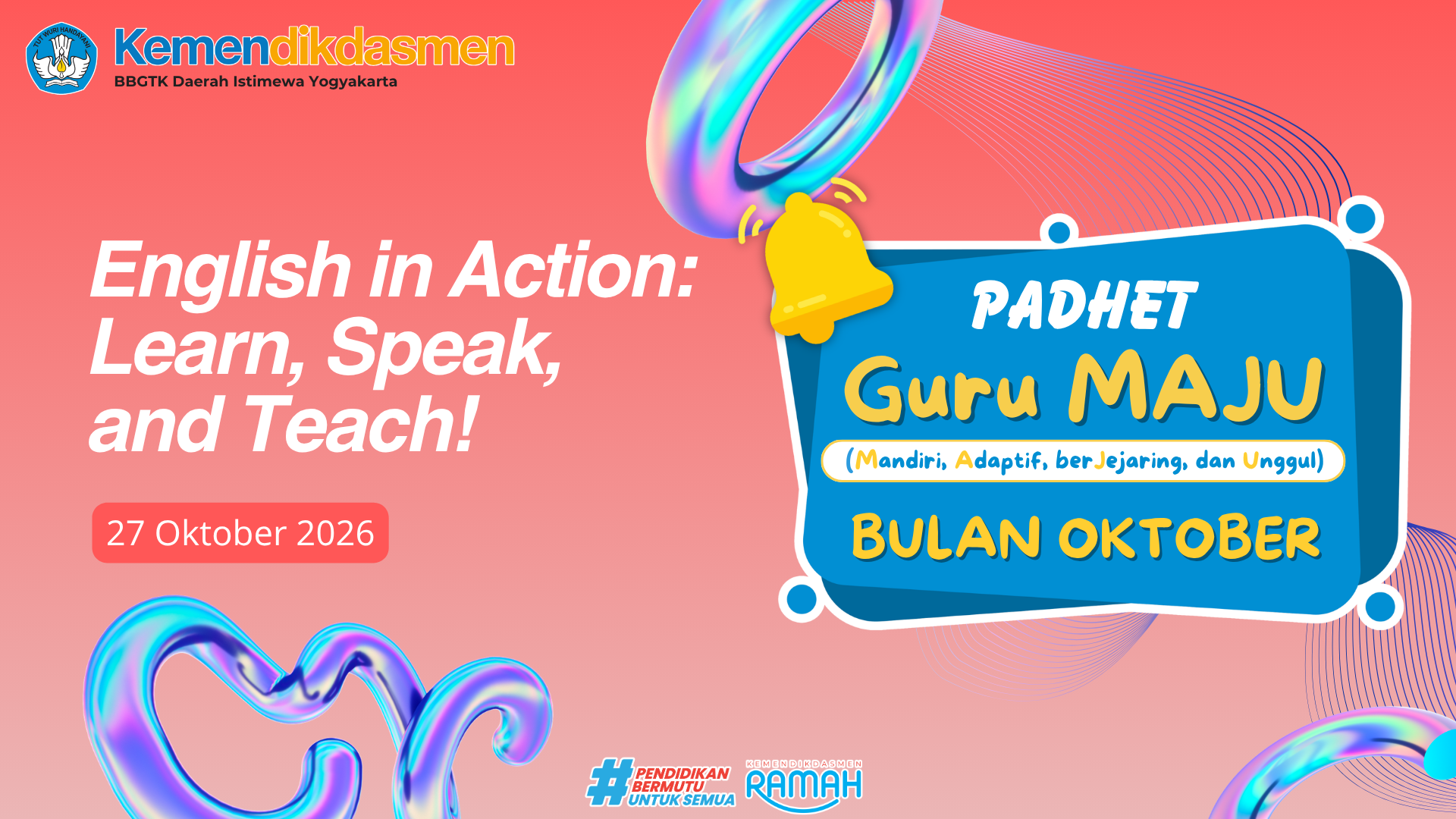 Thumbnail Program Padhet Guru Maju:  English in Action (Learn, Speak, and Teach!)