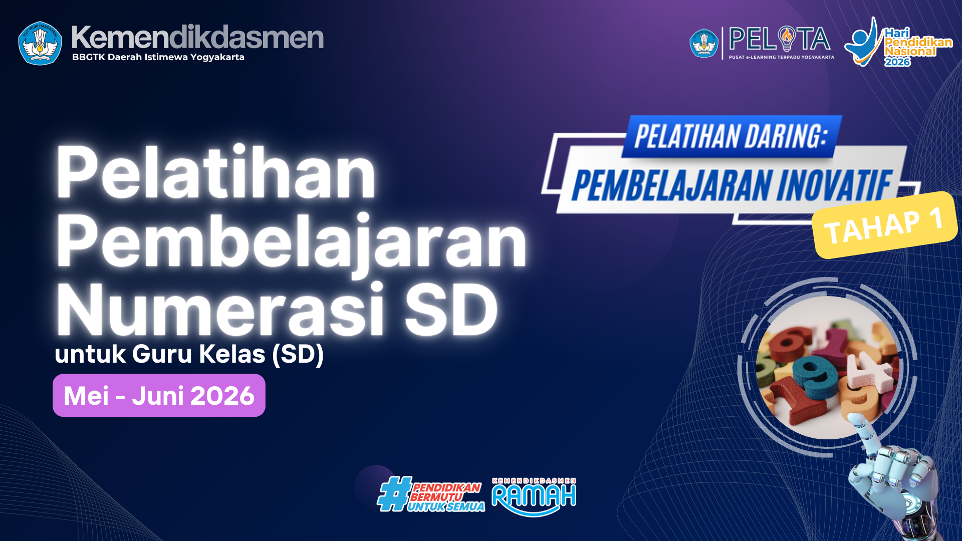 Thumbnail Pelatihan Pembelajaran Inovatif Daring Tahap 1: Pelatihan Pembelajaran Numerasi SD