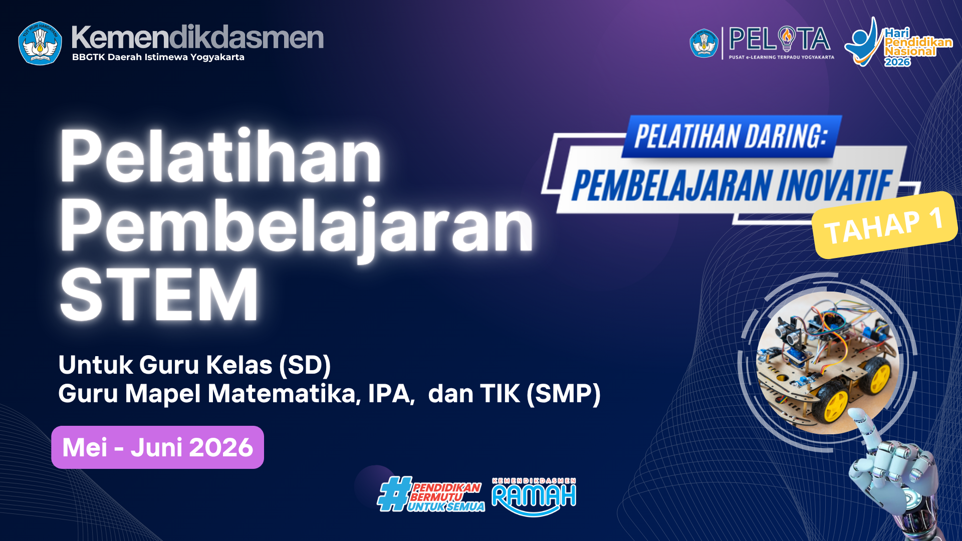 Thumbnail Pelatihan Pembelajaran Inovatif Daring Tahap 1: Pelatihan Pembelajaran STEM