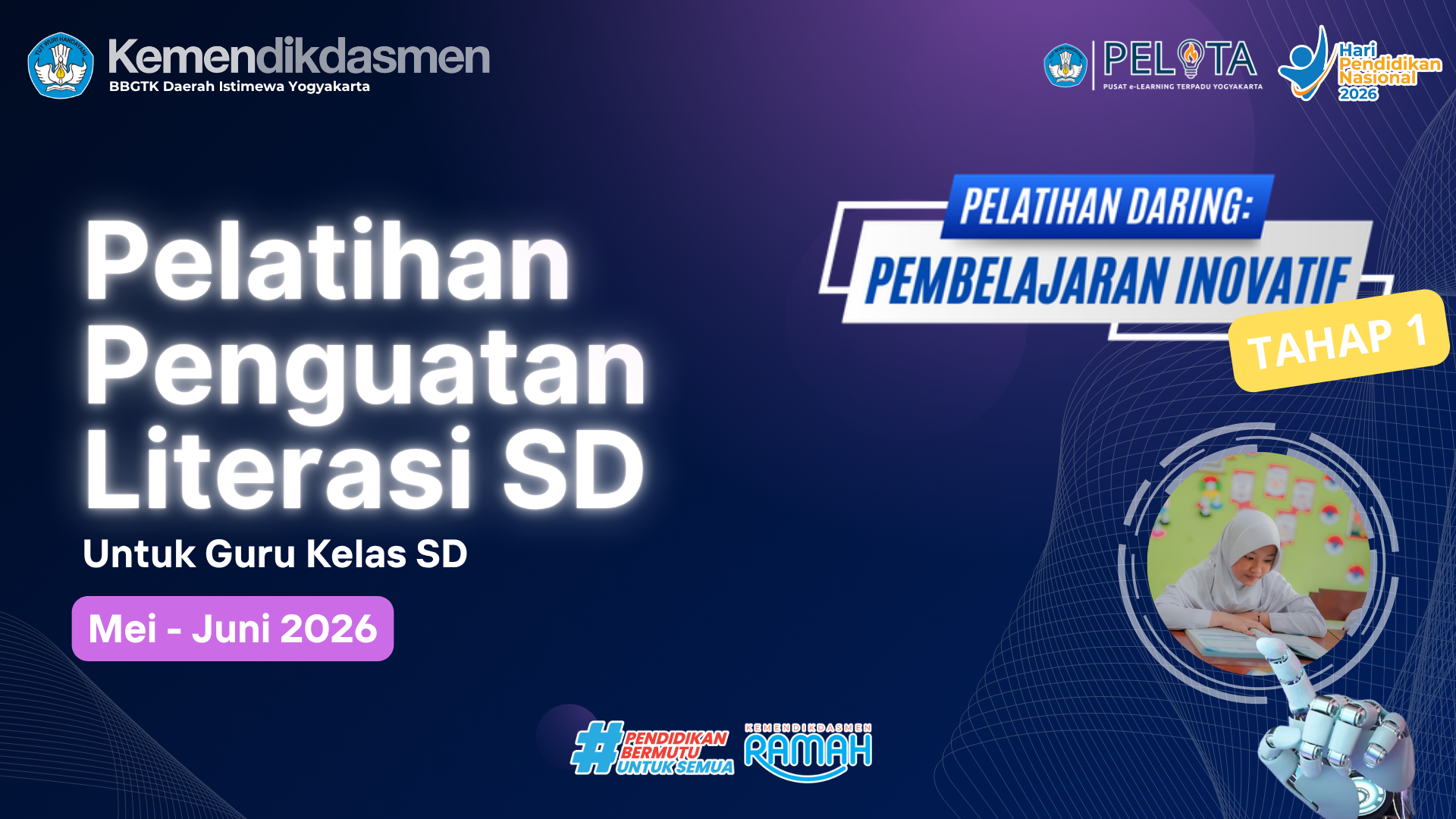 Thumbnail Pelatihan Pembelajaran Inovatif Daring Tahap 1: Pelatihan Penguatan Literasi SD