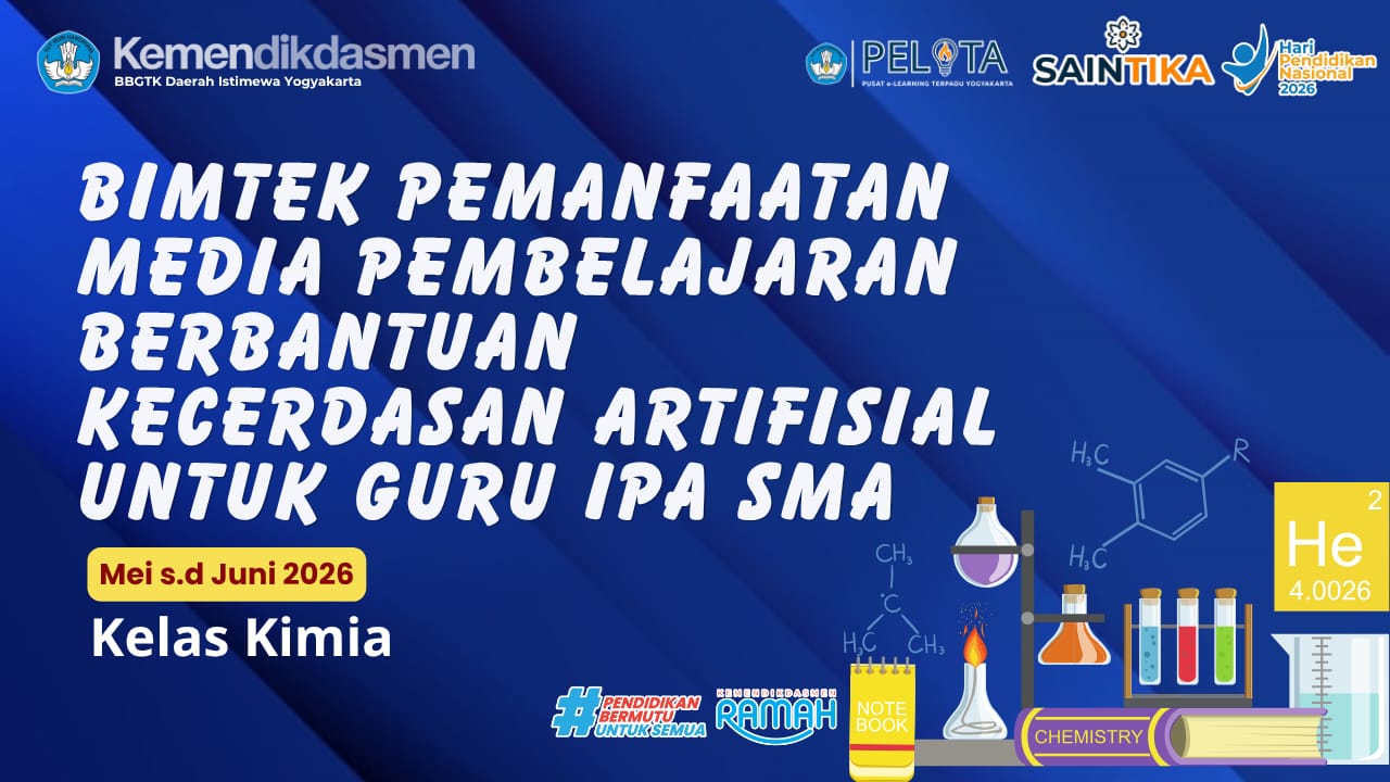 Thumbnail Bimtek Pemanfaatan Media Pembelajaran Berbantuan Kecerdasan Artifisial untuk Guru IPA SMA (KIMIA)