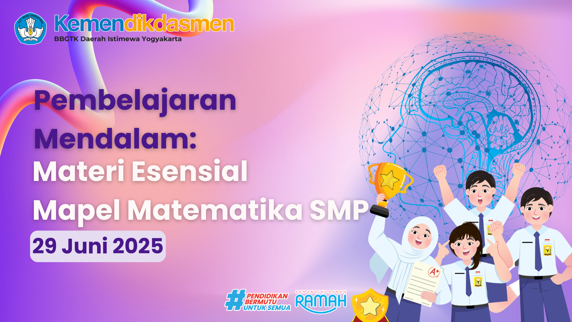 Thumbnail Program Padhet Guru Maju: Pembelajaran Mendalam (Materi Esensial Mapel Matematika SMP)
