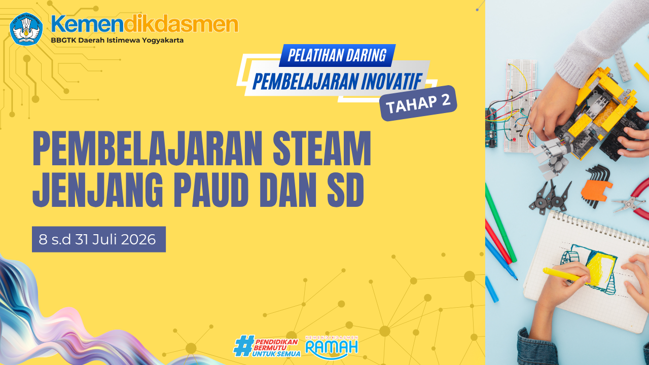 Thumbnail Pelatihan Pembelajaran Inovatif Daring Tahap 2: Pembelajaran STEAM SD