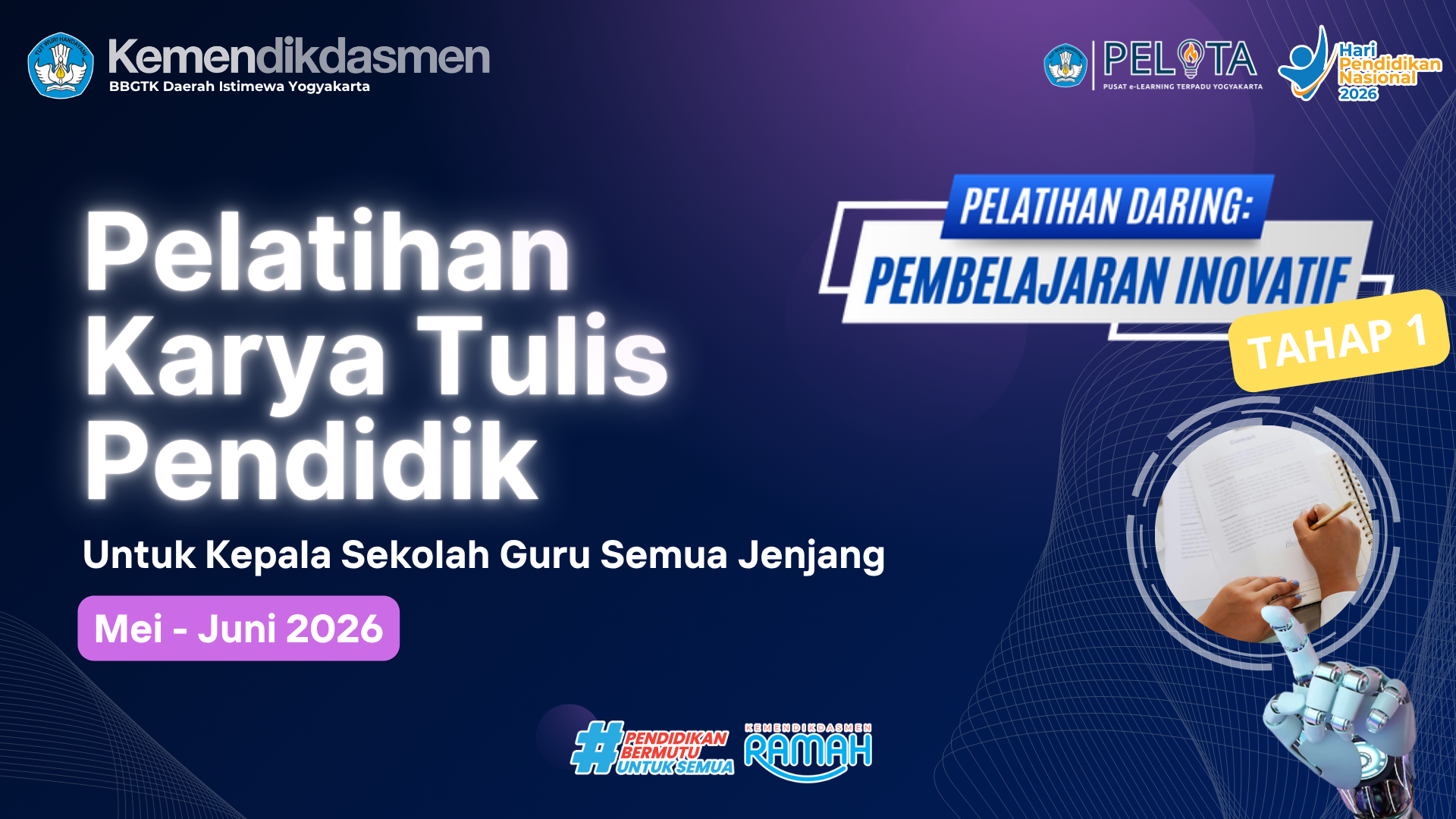 Thumbnail Pelatihan Pembelajaran Inovatif Daring Tahap 1: Karya Tulis Bagi Pendidik Tahap 1