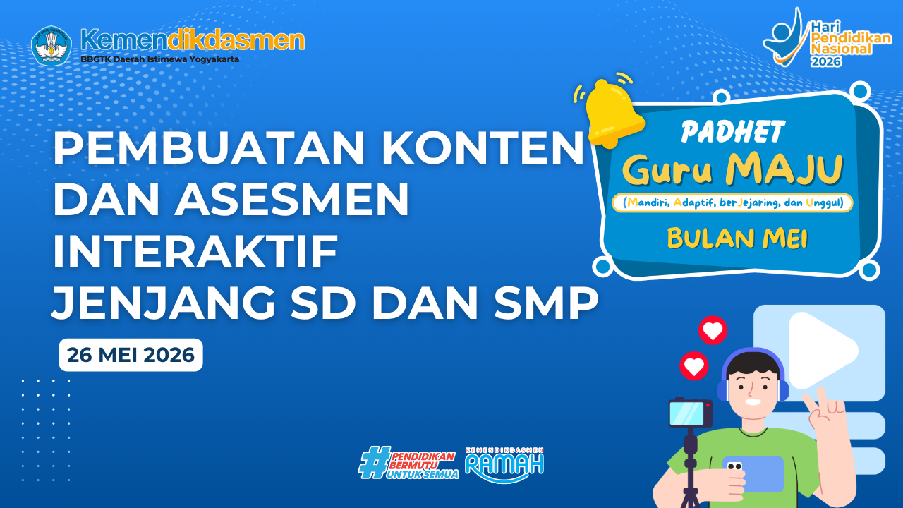Thumbnail Program Padhet Guru Maju: Pembuatan Konten dan Asesmen Interaktif Jenjang SD dan  SMP
