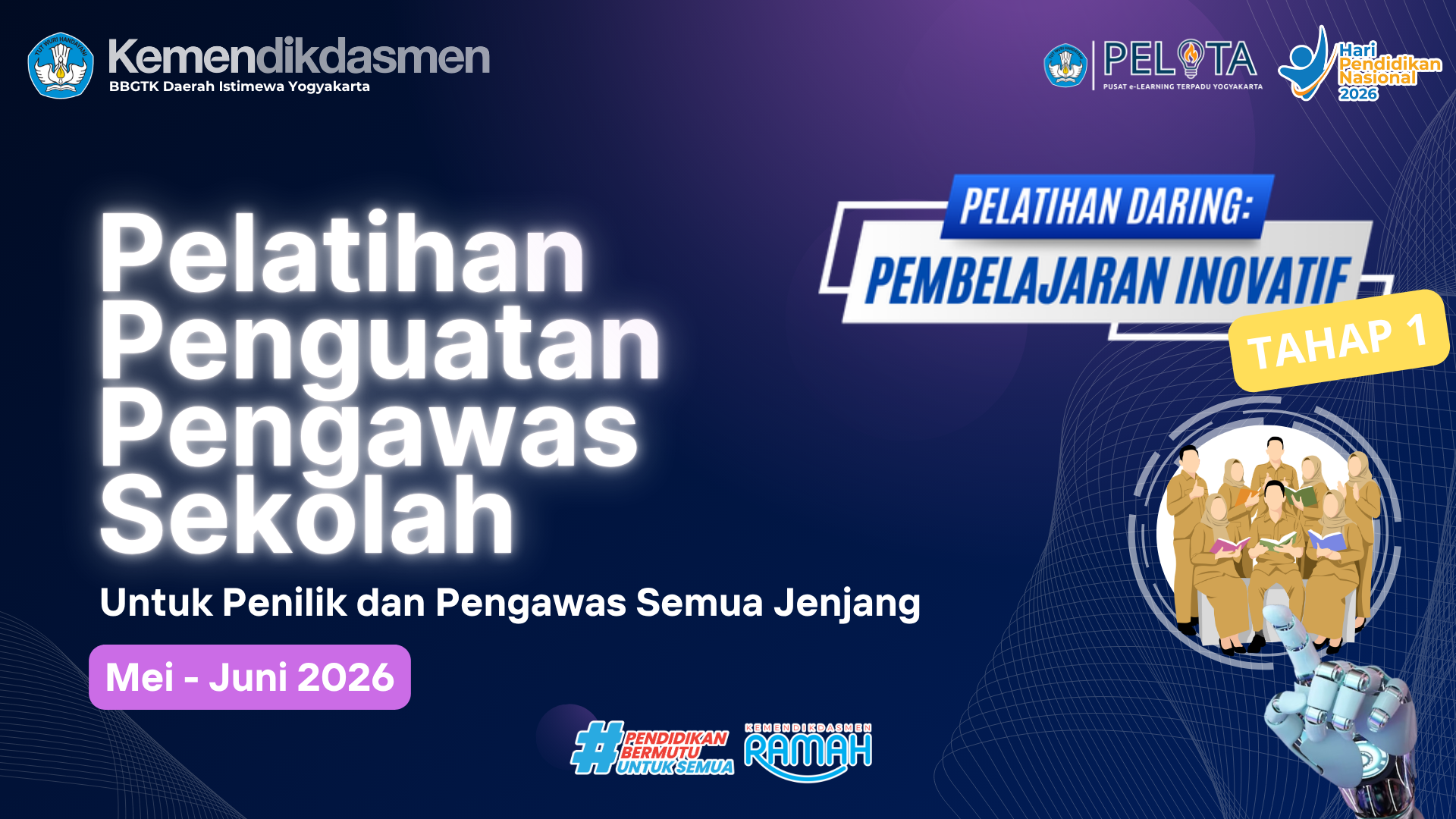 Thumbnail Pelatihan Daring Inovatif Tahap 1: Pelatihan Penguatan Pengawas Sekolah