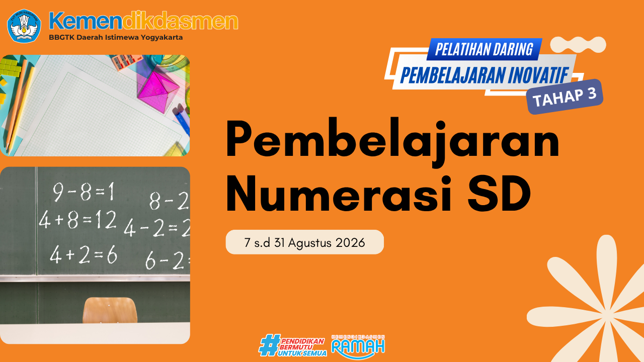 Thumbnail Pelatihan Pembelajaran Inovatif Daring Tahap 3: Pembelajaran Numerasi SD